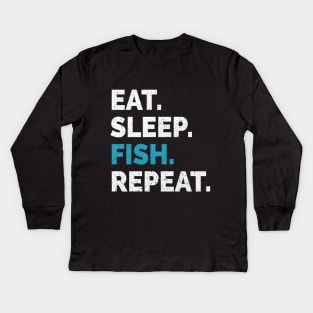 Eat Sleep Fish Repeat Kids Long Sleeve T-Shirt